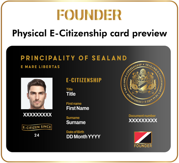 Sealand E-Citizenship Physical Card (Verified E-Citizens)