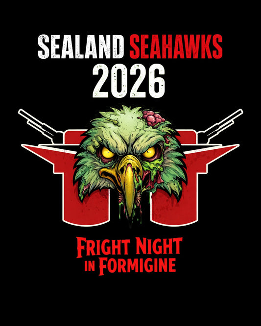 Sealand Seahawks 2026 T-Shirt — Fright Night in Formigine Graphic Tee
