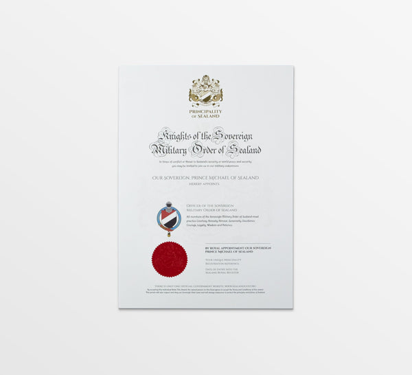 西兰官方头衔与产品 | 西兰公国 – Principality of Sealand